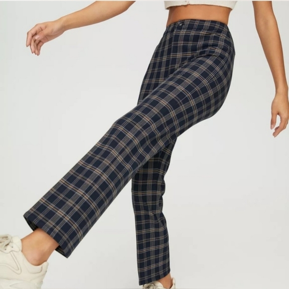 Aritzia Sunday best freshman plaid High-Rise Rise Pants Size 2 - Picture 4 of 10